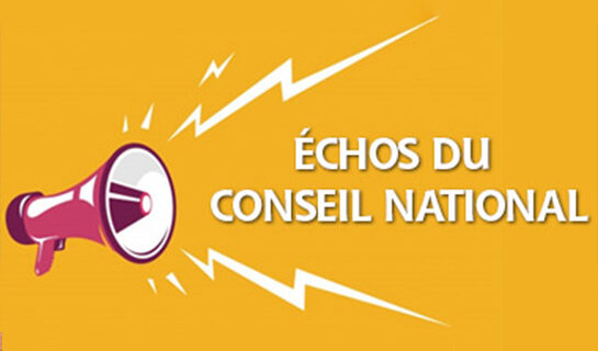 ÉCHOS DU CONSEIL NATIONAL DE JANVIER 2023